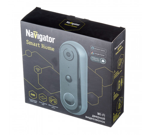 Умный звонок Navigator Smart Home NSH-DB-01 беспроводной черный Умный звонок Navigator Smart Home NSH-DB-01 беспроводной черный