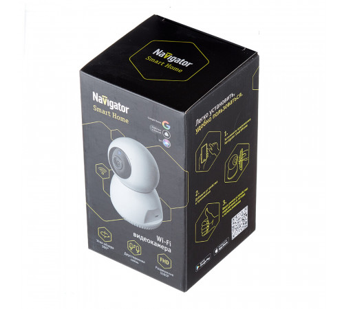Умная камера видеонаблюдения Navigator Smart Home NSH-CAM-01-IP20 белая Умная камера видеонаблюдения Navigator Smart Home NSH-CAM-01-IP20 белая