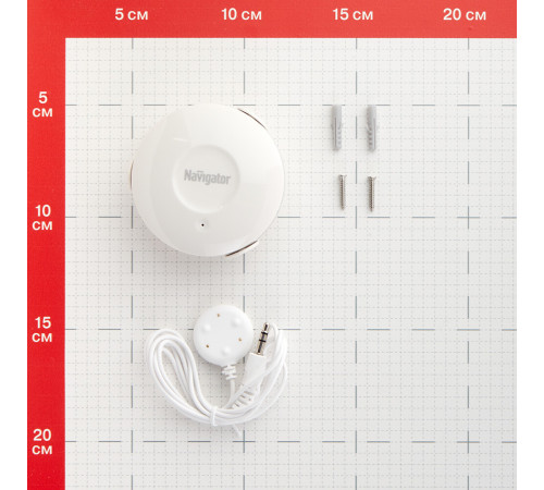 Умный датчик протечки Navigator Smart Home NSH-SNR-W01 белый Умный датчик протечки Navigator Smart Home NSH-SNR-W01 белый