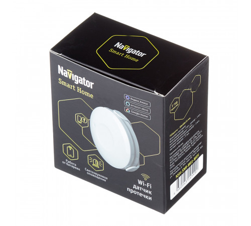 Умный датчик протечки Navigator Smart Home NSH-SNR-W01 белый Умный датчик протечки Navigator Smart Home NSH-SNR-W01 белый