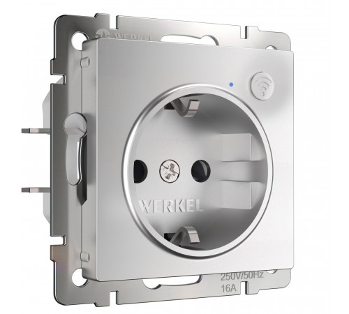 Умная розетка Werkel Minimir Home (a056420) скрытая установка серебро с заземлением Умная розетка Werkel Minimir Home (a056420) скрытая установка серебро с заземлением