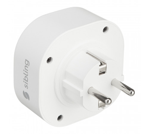 Умная розетка Sibling Smart Home (00-00003076) белая с заземлением Умная розетка Sibling Smart Home (00-00003076) белая с заземлением