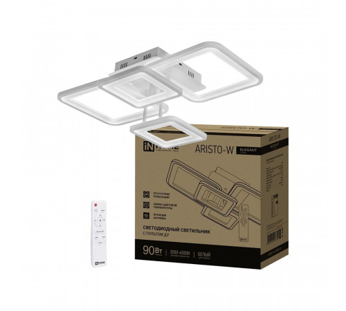 Люстра светодиодная потолочная IN HOME Elegant Aristo-W 90 Вт 3000-6500К 23 кв.м (4690612047300) Люстра светодиодная потолочная IN HOME Elegant Aristo-W 90 Вт 3000-6500К 23 кв.м (4690612047300)