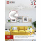 Люстра светодиодная потолочная IN HOME Elegant Aris-W-BG 90 Вт 3000-6500К 30 кв.м (4690612043258)