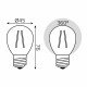 Лампа светодиодная филаментная Gauss Filament E27 2700К 12 Вт 730 Лм 190-240 В шар G45 прозрачная