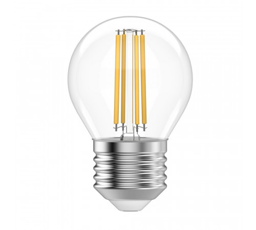 Лампа светодиодная филаментная Gauss Filament E27 2700К 12 Вт 730 Лм 190-240 В шар G45 прозрачная