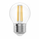 Лампа светодиодная филаментная Gauss Filament E27 2700К 12 Вт 730 Лм 190-240 В шар G45 прозрачная