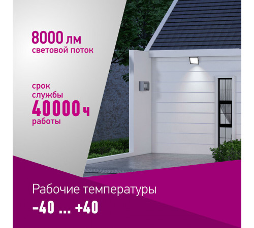 Прожектор светодиодный Онлайт OFL 6000К 100 Вт IP65 черный Прожектор светодиодный Онлайт OFL 6000К 100 Вт IP65 черный