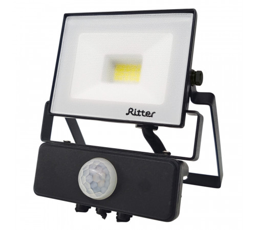 Прожектор светодиодный Ritter Profi 6500К 20 Вт IP65 с датчиком движения черный Прожектор светодиодный Ritter Profi 6500К 20 Вт IP65 с датчиком движения черный