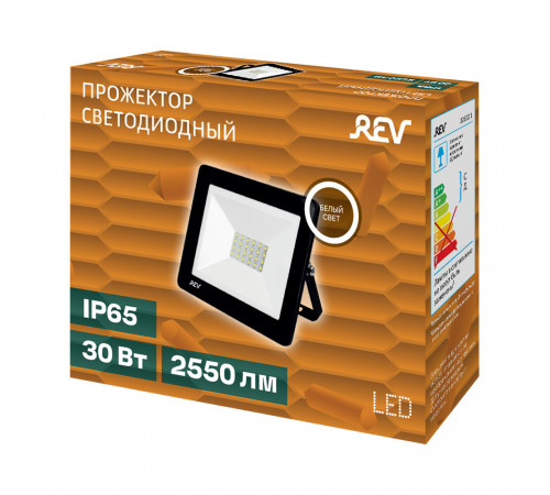 Прожектор светодиодный Rev ДО-30 4000К 30 Вт IP65 черный