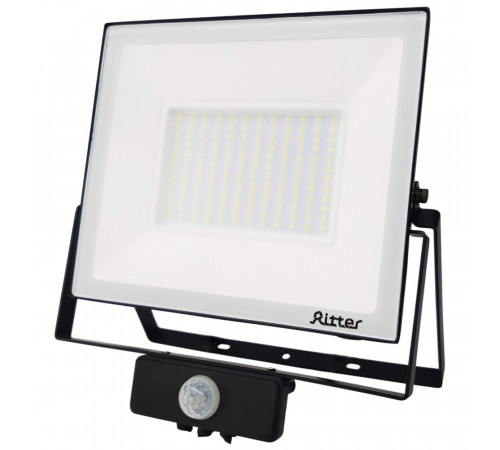 Прожектор светодиодный Ritter Profi 6500К 100 Вт IP65 с датчиком движения черный Прожектор светодиодный Ritter Profi 6500К 100 Вт IP65 с датчиком движения черный
