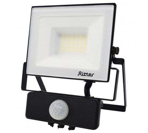 Прожектор светодиодный Ritter Profi 6500К 30 Вт IP65 с датчиком движения черный