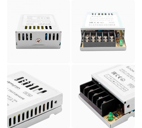 Блок питания для светодиодной ленты Apeyron 220/12 В 15 Вт IP20 (03-01) Блок питания для светодиодной ленты Apeyron 220/12 В 15 Вт IP20 (03-01)