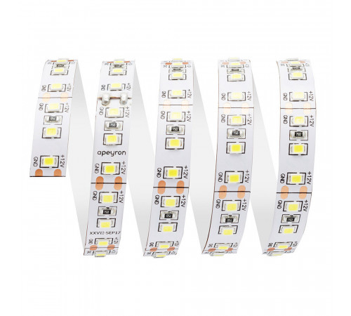 Лента светодиодная SMD 2835 6500К 12 В 12 Вт/м 5 м IP20 Apeyron (52BL) Лента светодиодная SMD 2835 6500К 12 В 12 Вт/м 5 м IP20 Apeyron (52BL)