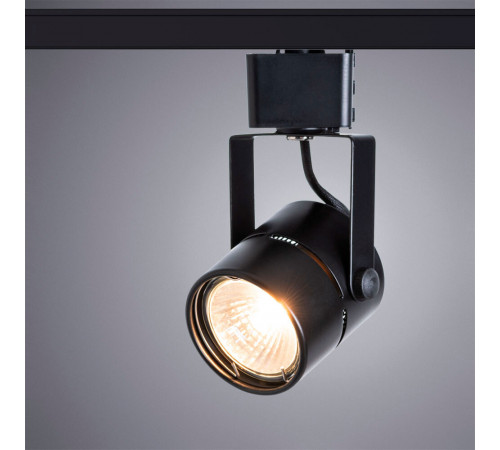 Трековый светильник однофазный Arte Lamp Mizar 50 Вт GU10 1 кв.м черный (A1311PL-1BK) Трековый светильник однофазный Arte Lamp Mizar 50 Вт GU10 1 кв.м черный (A1311PL-1BK)
