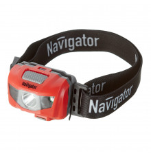 Фонарь налобный Navigator светодиодный 1 LED 3 Вт аккумуляторный Li-Pol 600 мАч пластик (140374)