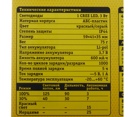 Фонарь налобный Navigator светодиодный 1 LED 3 Вт аккумуляторный Li-Pol 600 мАч пластик (140374) Фонарь налобный Navigator светодиодный 1 LED 3 Вт аккумуляторный Li-Pol 600 мАч пластик (140374)