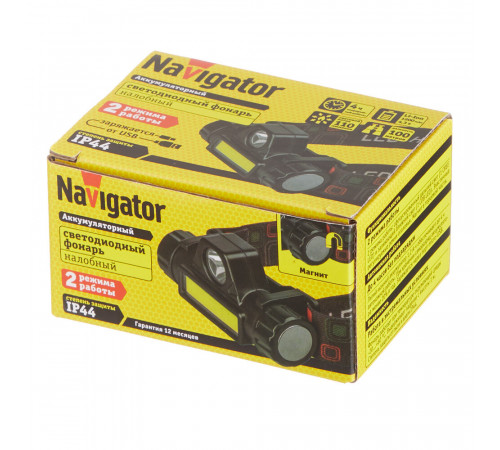 Фонарь налобный Navigator NPT светодиодный 2 LED 5/3 Вт аккумуляторный Li-Ion 1200 мАч металл/пластик 2 режима (14661) Фонарь налобный Navigator NPT светодиодный 2 LED 5/3 Вт аккумуляторный Li-Ion 1200 мАч металл/пластик 2 режима (14661)