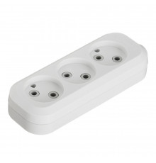 Колодка электрическая 3 розетки Makel 10 А 250 В 2,2 кВт белая (MGP121)