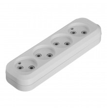 Колодка электрическая 4 розетки Makel 10 А 250 В 2,2 кВт белая (MGP141)