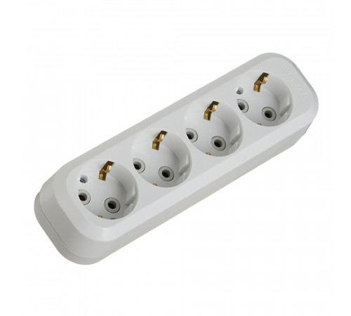 Колодка электрическая 4 розетки Makel 16 А 250 В 2,2 кВт белая (MGP151) Колодка электрическая 4 розетки Makel 16 А 250 В 2,2 кВт белая (MGP151)