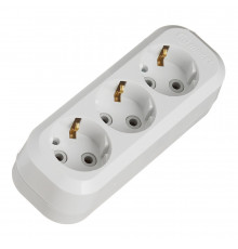 Колодка электрическая 3 розетки Makel 16 А 250 В 2,2 кВт белая (MGP131)