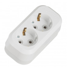 Колодка электрическая 2 розетки Makel 16 А 250 В 2,2 кВт белая (MGP111)