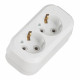Колодка электрическая 2 розетки Makel 16 А 250 В 2,2 кВт белая (MGP111)