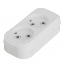 Колодка электрическая 2 розетки Makel 10 А 250 В 2,2 кВт белая (MGP101)