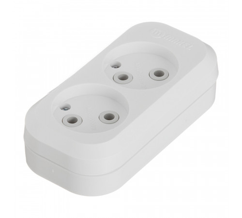 Колодка электрическая 2 розетки Makel 10 А 250 В 2,2 кВт белая (MGP101) Колодка электрическая 2 розетки Makel 10 А 250 В 2,2 кВт белая (MGP101)