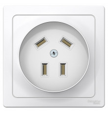 Розетка силовая для электроплит Systeme Electric Blanca скрытая установка с заземлением 3P+N 32 А 440 В IP20 белая (BLNSR003241)