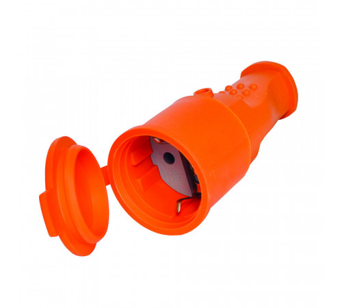 Розетка UNIVersal 16 А 250 В UNIVersal с заглушкой оранжевая (3038)