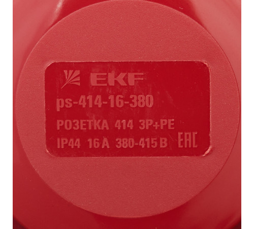 Розетка силовая настенная EKF PROxima 3Р+РЕ 16 А 380 В IP44 Розетка силовая настенная EKF PROxima 3Р+РЕ 16 А 380 В IP44