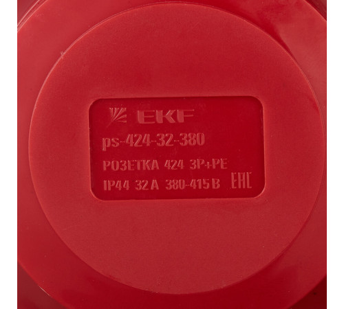 Розетка силовая настенная EKF PROxima 3Р+РЕ 32 А 380 В IP44 Розетка силовая настенная EKF PROxima 3Р+РЕ 32 А 380 В IP44