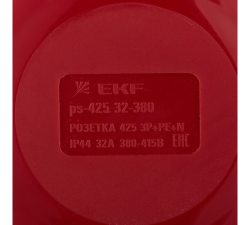 Розетка силовая настенная EKF PROxima 3Р+РЕ+N 32 А 380 В IP44 Розетка силовая настенная EKF PROxima 3Р+РЕ+N 32 А 380 В IP44