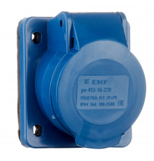 Розетка силовая настенная EKF PROxima 2Р+РЕ 16 А 220 В IP44