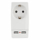 Разветвитель 1 розетка Эра 16 А 220 В 3,5 кВт 2хUSB белый (Б0026332)