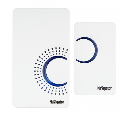 Звонок Navigator (616964) беспроводной с кнопкой 36 мелодий белый Звонок Navigator (616964) беспроводной с кнопкой 36 мелодий белый