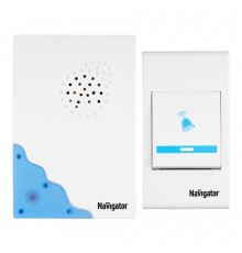 Звонок Navigator (612676) беспроводной с кнопкой 36 мелодий белый