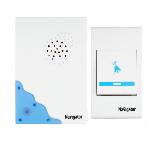 Звонок Navigator (612676) беспроводной с кнопкой 36 мелодий белый Звонок Navigator (612676) беспроводной с кнопкой 36 мелодий белый