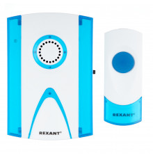 Звонок Rexant RX-3 (73-0030) беспроводной с кнопкой 32 мелодии белый водонепроницаемая кнопка