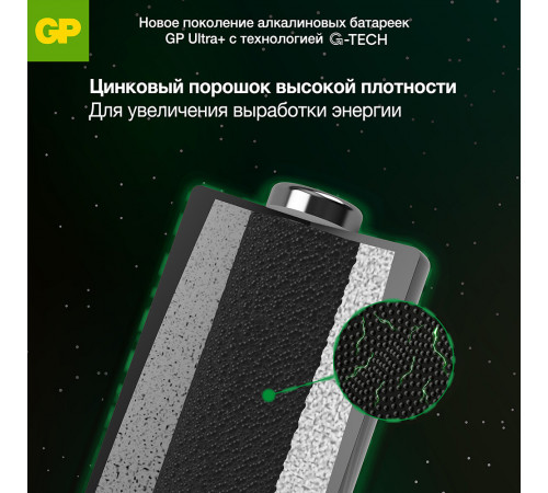 Батарейка GP Batteries Ultra+ Алкалин AA пальчиковая LR6 1,5 В (8 шт.) (GP 15AUPA21-2CRB8) Батарейка GP Batteries Ultra+ Алкалин AA пальчиковая LR6 1,5 В (8 шт.) (GP 15AUPA21-2CRB8)