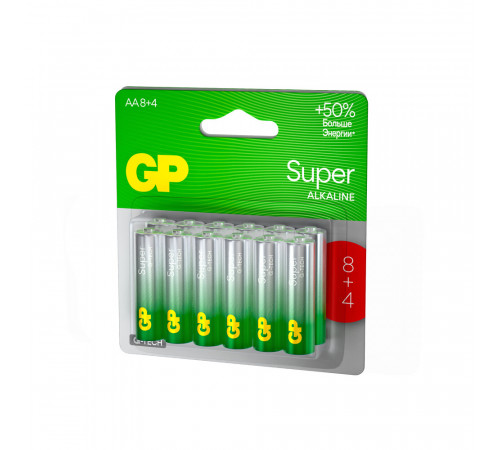 Батарейка GP Batteries Super G Tech АА пальчиковая LR6 1,5 В (12 шт.) (GP 15AA218/4-2CRSBC12) Батарейка GP Batteries Super G Tech АА пальчиковая LR6 1,5 В (12 шт.) (GP 15AA218/4-2CRSBC12)
