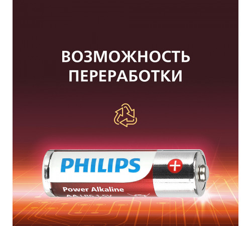 Батарейка Philips Power пальчиковая АА 1,5 В (20 шт.) (Б0064673) Батарейка Philips Power пальчиковая АА 1,5 В (20 шт.) (Б0064673)