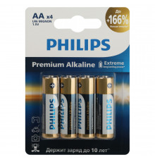 Батарейка Philips Premium АА пальчиковая LR6 1,5 В (4 шт.) (Б0062753)