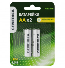 Батарейка Generica Alkaline АА пальчиковый LR6 1,5 В (2 шт.) (ABT-LR06-ST-L02-G)