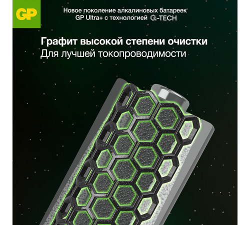 Батарейка GP Batteries Ultra+ Алкалин AA пальчиковая LR6 1,5 В (8 шт.) (GP 15AUPA21-2CRB8) Батарейка GP Batteries Ultra+ Алкалин AA пальчиковая LR6 1,5 В (8 шт.) (GP 15AUPA21-2CRB8)