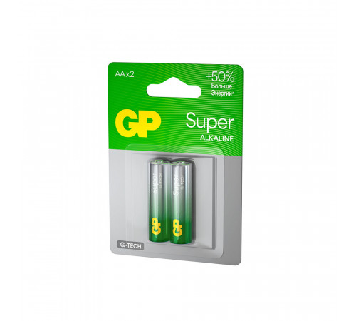 Батарейка GP Batteries Super Алкалин AA пальчиковая LR6 1,5 В (2 шт.) (GP 15AA21-2CRSBC2) Батарейка GP Batteries Super Алкалин AA пальчиковая LR6 1,5 В (2 шт.) (GP 15AA21-2CRSBC2)