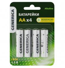 Батарейка Generica Alkaline АА пальчиковый LR6 1,5 В (4 шт.) (ABT-LR06-ST-L04-G)