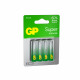 Батарейка GP Batteries Super Алкалин AA пальчиковая LR6 1,5 В (4 шт.) (GP 15AA21-2CRSBC4)